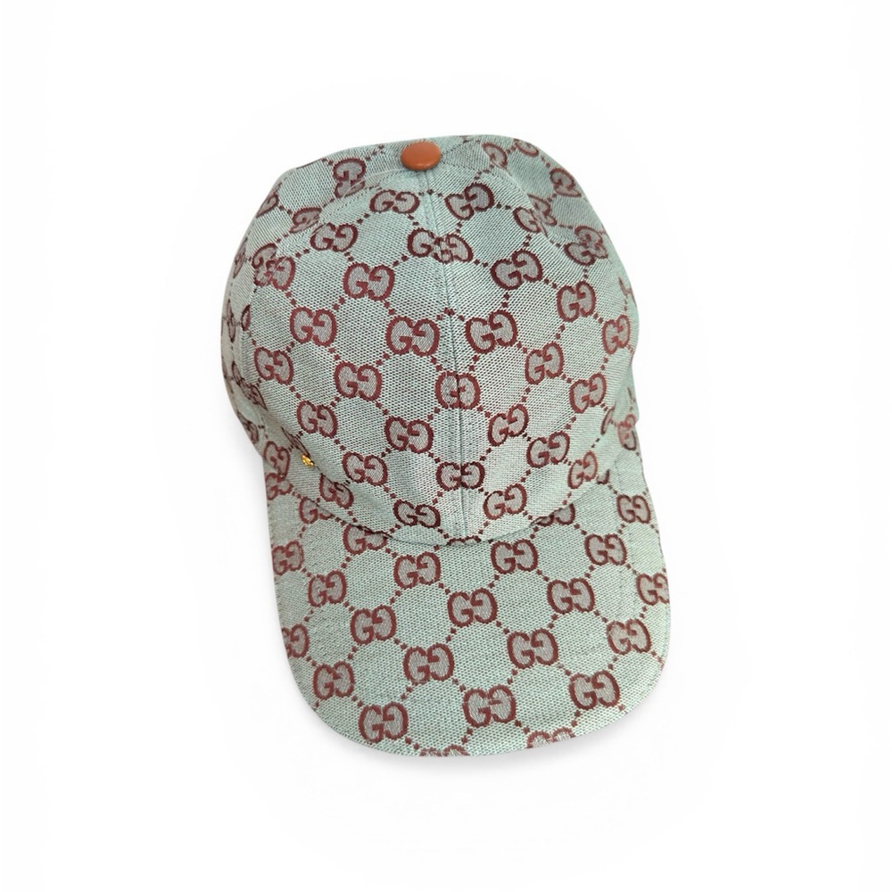 Gucci Turquoise GG Monogram Baseball Cap - Picture 2 of 3
